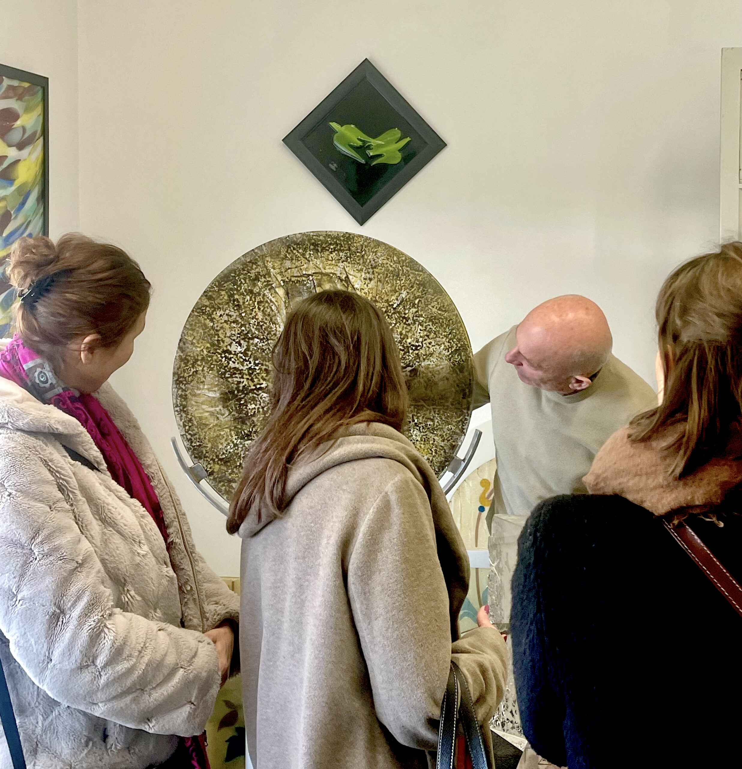 Visite de l'atelier Artech'verre, Frédéric Taddei