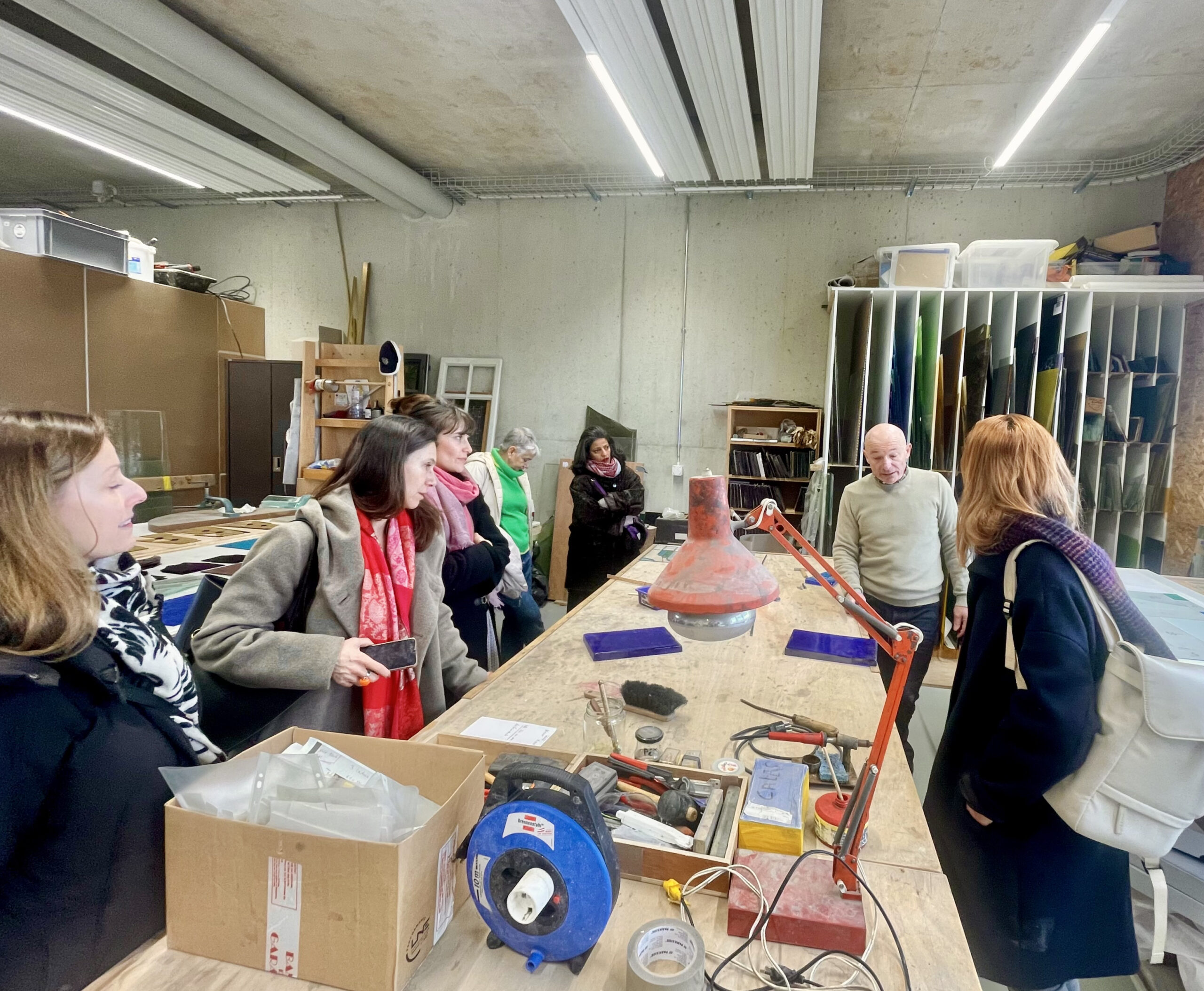 Visite de l'atelier Artech'verre, Frédéric Taddei